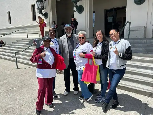 Goodfellas outside the conference with the author