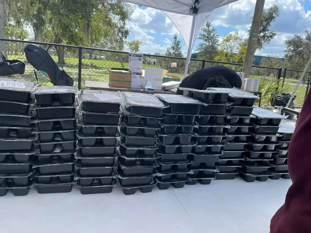 Food ready for survivors of Milton